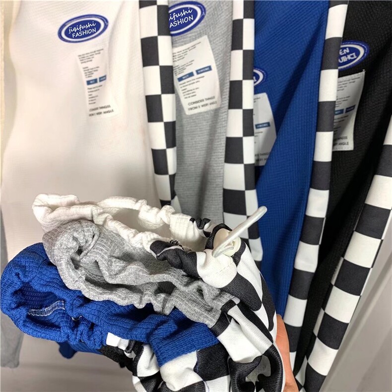 男春夏季潮流时尚华夫格抽绳束脚卫裤休闲裤K2842P30,男装休闲裤,星座1116-2