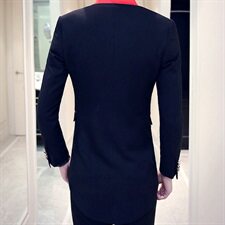 司仪主持燕尾服中长款西服套装男三件套小西装A470-TZ55，男装西服套装，电商A207