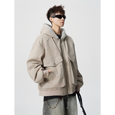 706-LK8244-P128现货冬季男士保暖连帽棉服男复古座山雕外套，男装棉衣，星座706