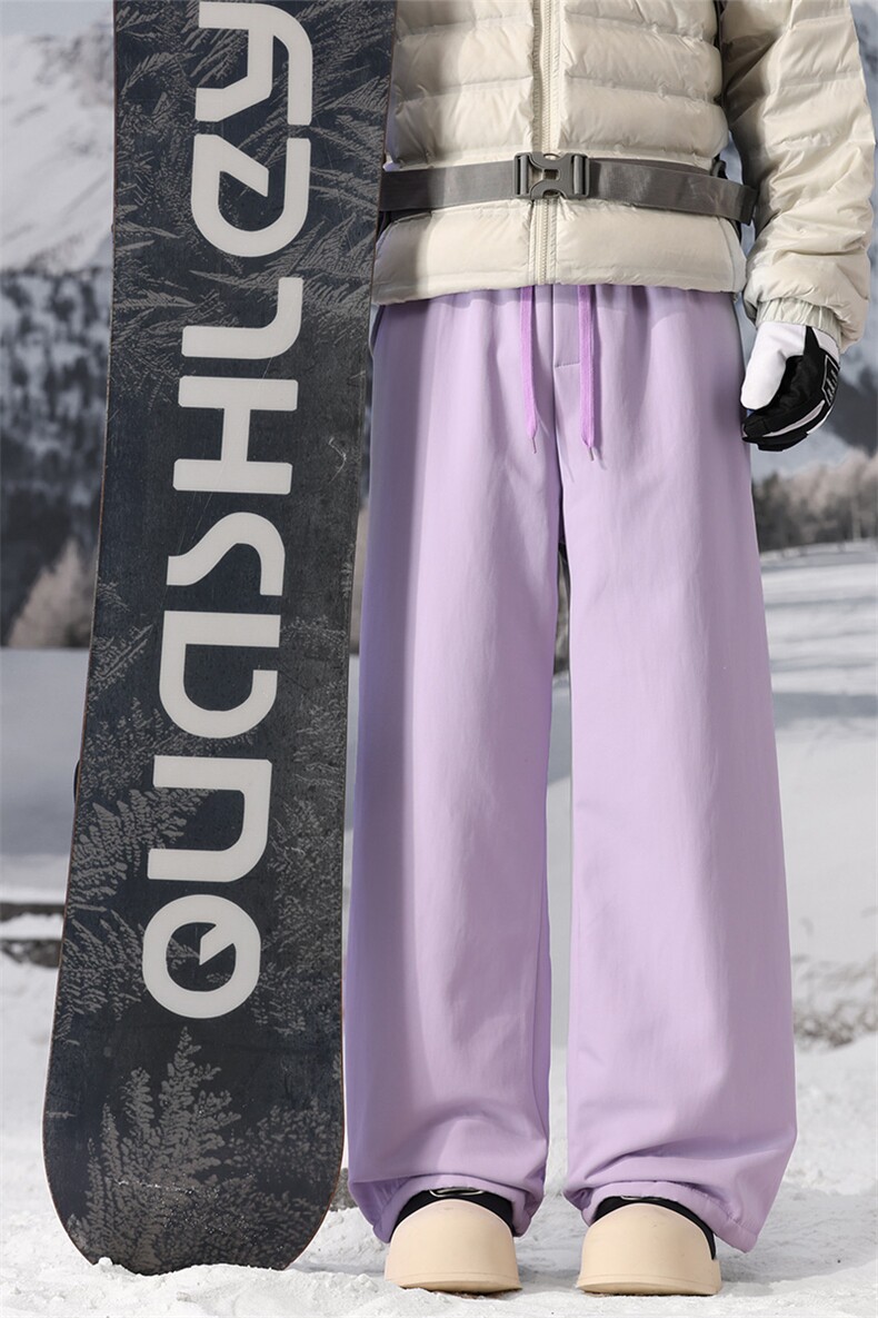 冬季仿兔毛绒直筒冲锋滑雪裤男女防寒休闲登山裤D7048-TP5088,男装休闲裤,电商A102