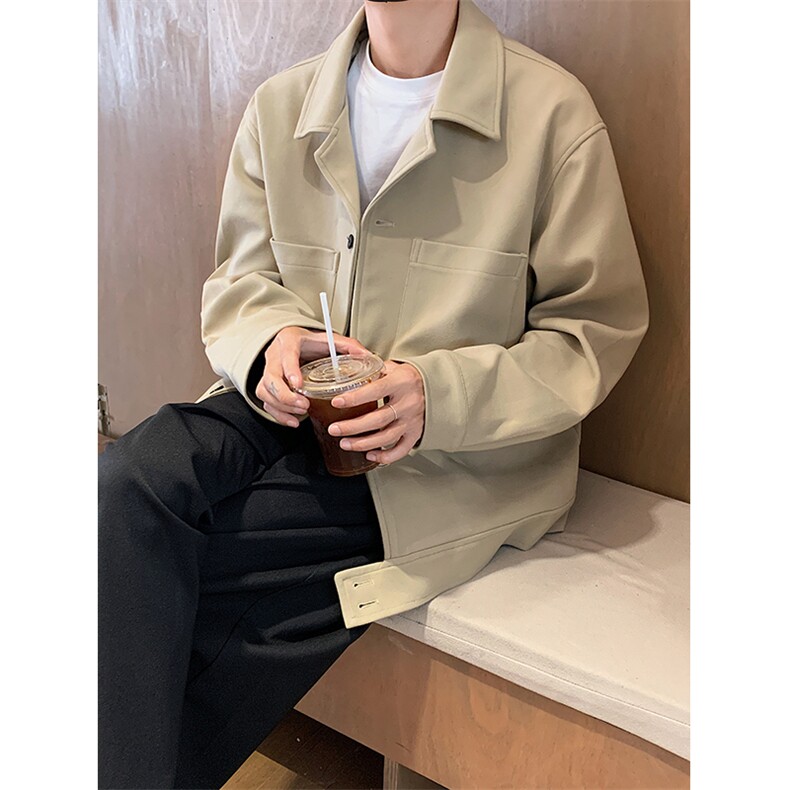 秋冬西装领毛呢大衣外套男韩版帅气休闲呢子夹克B289-F2479-P105,男装夹克,电商B289-1