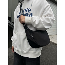 潮酷黑色大容量斜挎单肩包潮男PU手提包FC80-P45，鞋类箱包手腕包，星座1501