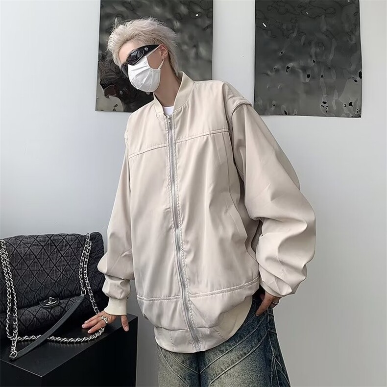 2025年美式复古高街工装夹克潮牌男休闲棒球服春秋款外套1333-P65图片