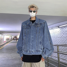 Wt8930-P65美式复古机车短款牛仔夹克，男装夹克，星座1501-1