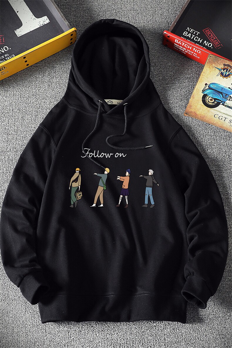WY2043-P40纯棉连帽卫衣男大码运动帽衫宽松薄外套男麒麟风,男装卫衣,电商A040A