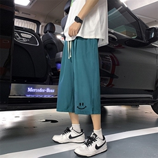QK72204-P25冰丝七分裤男大码速干短裤男五分裤港风，男装休闲裤，电商A040