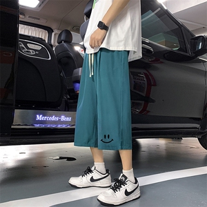 QK72204-P25冰丝七分裤男大码速干短裤男五分裤 港风图片