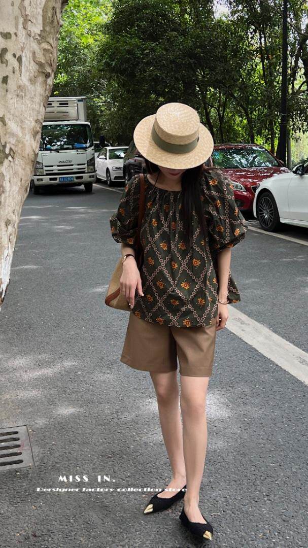 现货轻复古小花上衣，其它，蜜思印·金