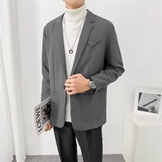 高级感西装外套男痞帅韩版潮休闲宽松百搭春秋商务正装小西服Y74，男装西服，星座1116A-2（原606A-1）