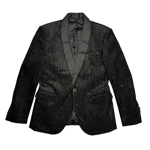 新款亮片条纹修身小西装外套男韩版网红夜店个性西服XZ021-P135,男装西服套装,电商B267