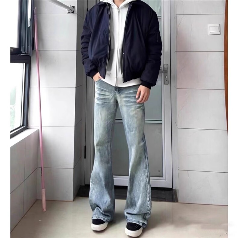 1506/QT89010/P44港风潮男夏季新款牛仔裤嘻哈ins潮高街潮流痞帅,男装牛仔裤,星座1506