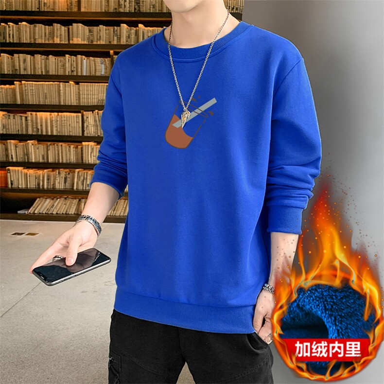 主推现货2026秋冬新款男士潮流水杯印花学生圆领加绒卫衣打底衫,男装T恤,星座1816-2（原1210–2）