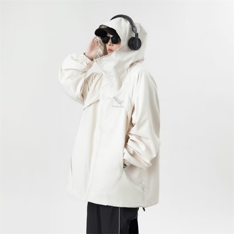 户外机能冲锋衣外套男女工装夹克vintage美式中性登山服CF198-p65图片