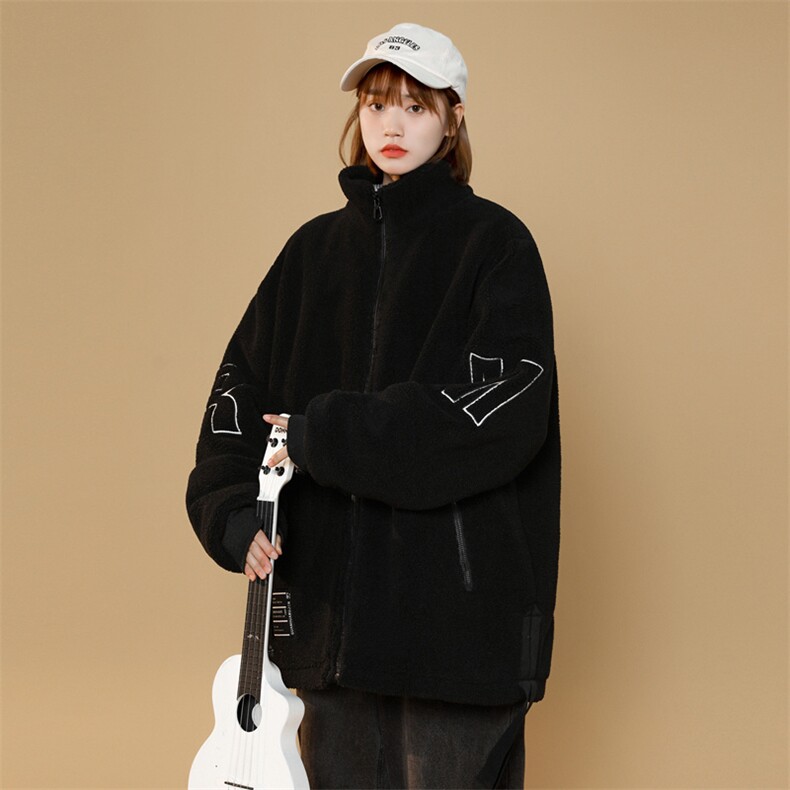 中性风男女冬季加绒加厚羊羔绒保暖棉服大衣A406MY103特P90,男装棉衣,星座309（原A406）