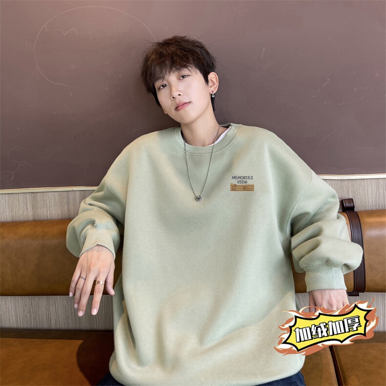 ！圆领卫衣男长袖t恤男WY472-P28 加绒款(JR)-P33控价:49图片