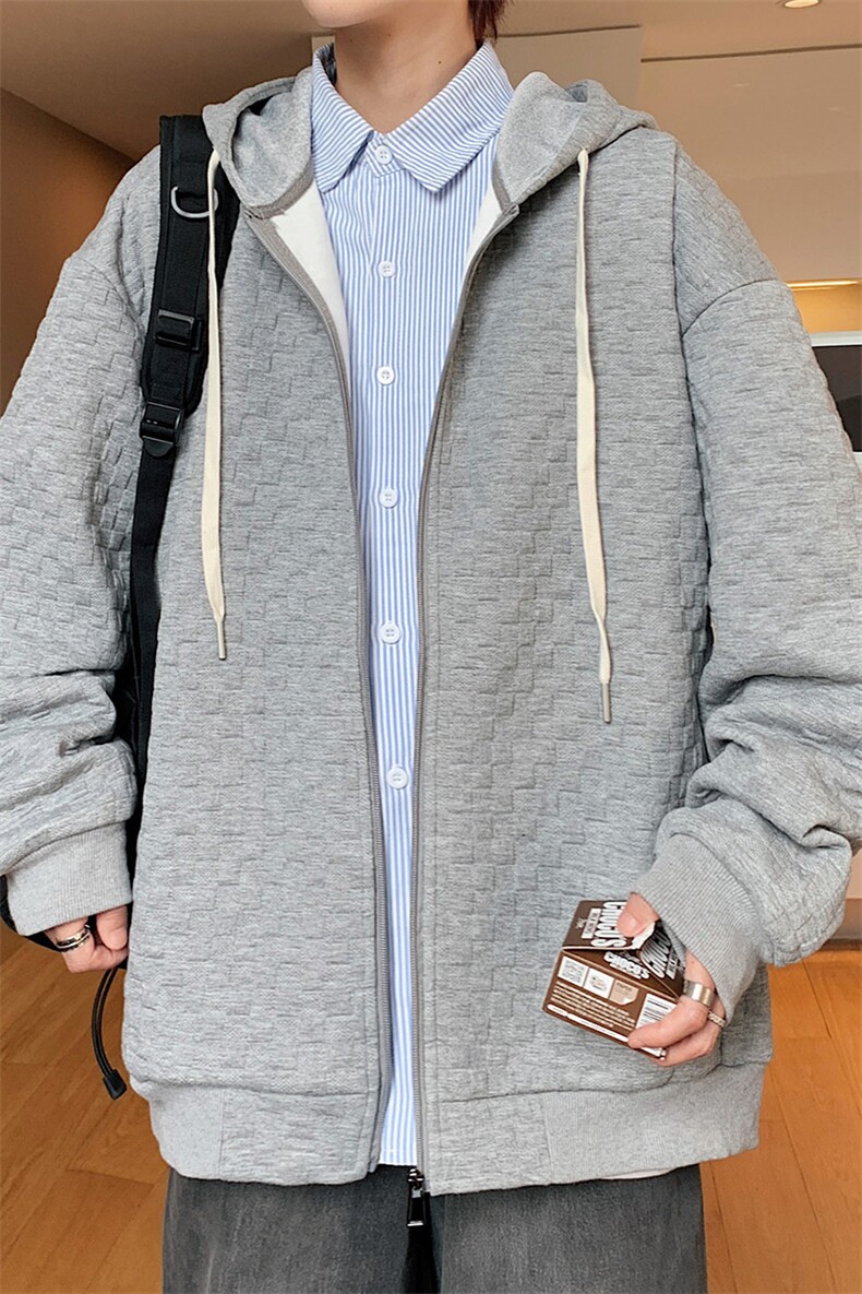 【新品】8857-P582026年春季新款开衫连帽卫衣男休闲宽松百搭,男装卫衣,星座1206-1（原A206-1）