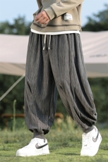 日系复古束脚灯笼裤男风大码灯芯绒休闲阔腿长裤子219-WK18，男装休闲裤，星座219
