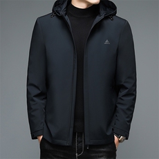 DW21145冬季男士羽绒服牛奶丝内胆可脱卸外套男装修身白鸭绒P280，男装羽绒服，电商B360