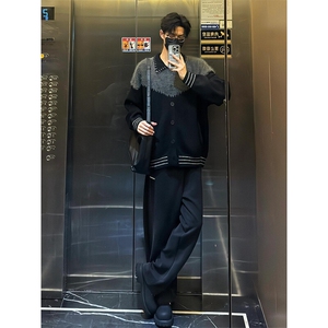 撞色拼接针织开衫外套休闲宽松毛衣上衣 WT205 特P70图片
