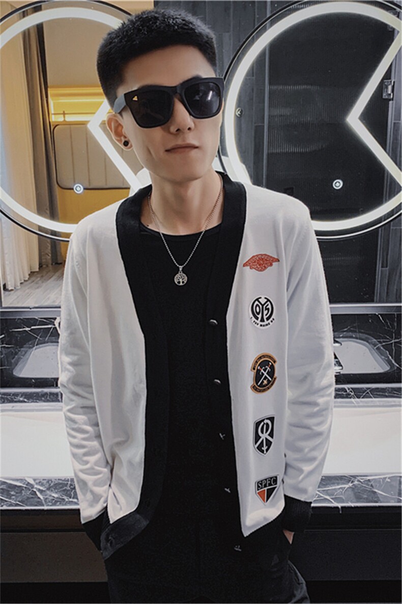 5秋季潮男装针织衫外套社会精神小伙开衫修身毛衣C301B-KS02,男装针织衫/毛衣,电商C301B