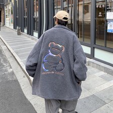 冬装羊羔绒棉服外套潮流宽松休闲加厚棉衣A161-2-276-P95,男装棉衣,电商A161-2