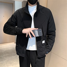 2023抖音男装夹克纯色休闲薄款外套男C208-8892-特P78控119，男装夹克，电商C208