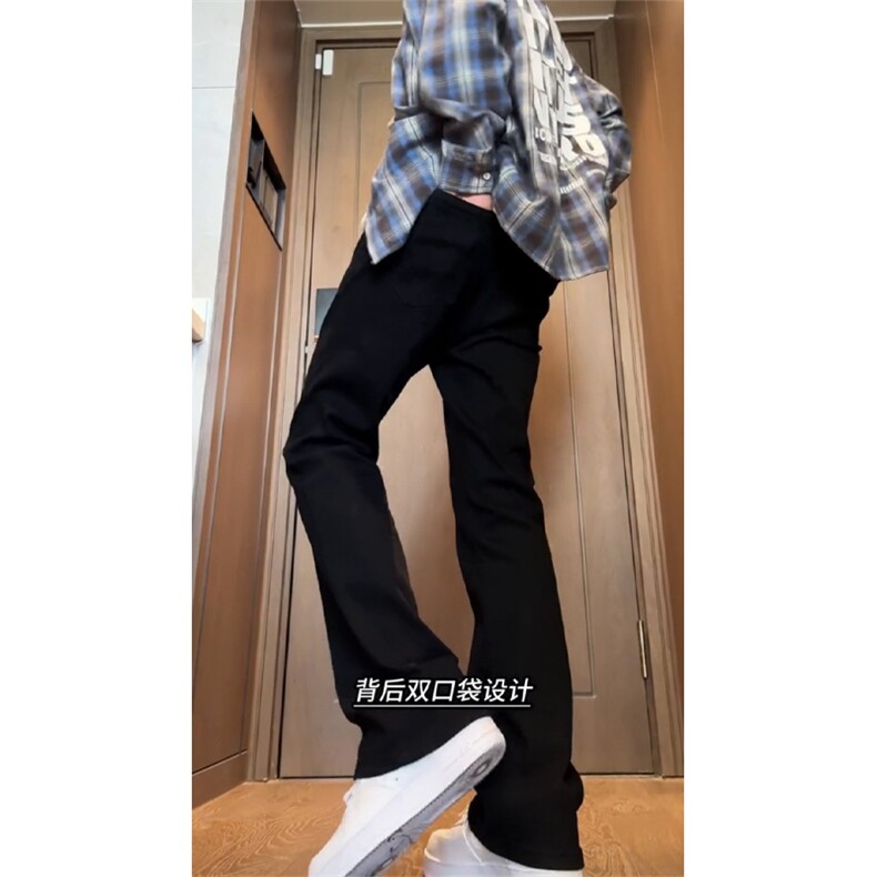 烟灰色牛仔裤秋冬款男生穿搭高级感长裤子CHNZK01-P53加绒58,男装牛仔裤,星座1007（原301D）
