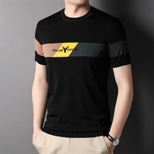 短袖t恤男2023新款夏季圆领潮流男装时尚休闲宽松半袖上衣图片