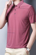 翻领百搭2023年夏季宽松中年长袖时尚上衣潮流T恤QPSF102，男装T恤，钱塘6003（原4033）