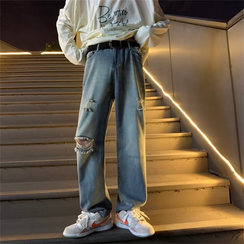 牛仔裤男夏季潮大码休闲裤子CT003P42,男装牛仔裤,星座1116-2