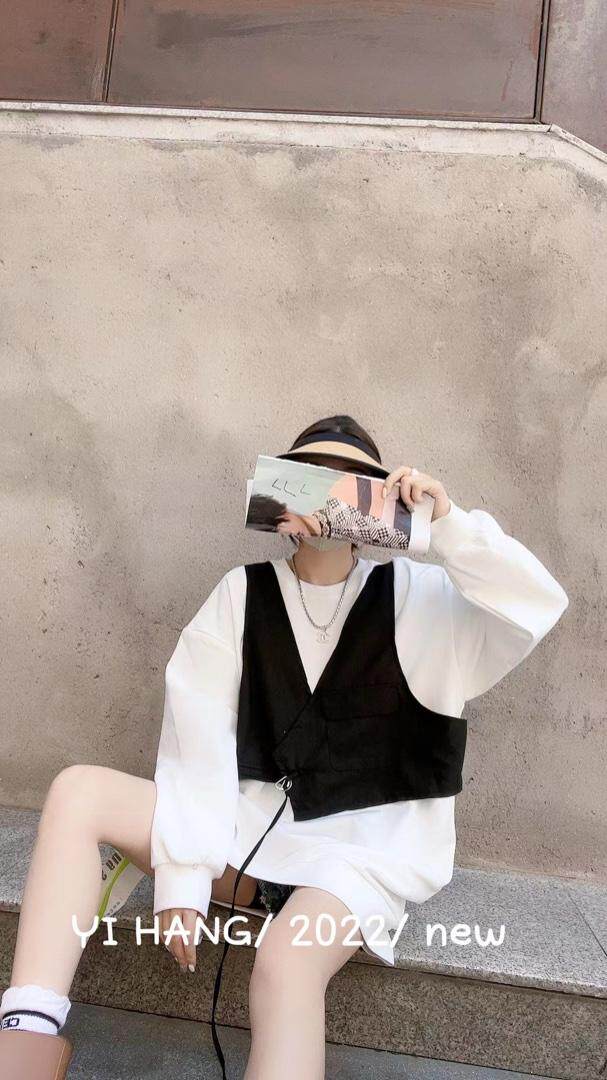 欧版假两件卫衣，女装卫衣/绒衫，一杭