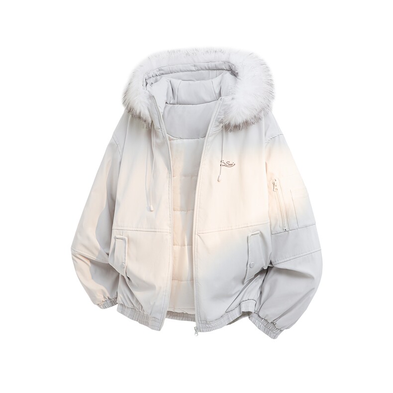 毛领连帽工装派克棉服M056P80,男装棉衣,电商A073