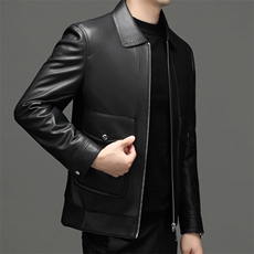 22086冬季新款海宁真皮羽绒服男绵羊皮外套可脱卸内胆鹅绒服P900，男装羽绒服，电商B360A（原721A）