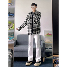 B221美式ins高街暗黑小众修身弹力休闲牛仔裤LK23010-P60控78，男装牛仔裤，电商B221