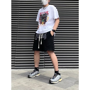 夏季新款美式短裤男潮牌薄款设计感小众宽松大码运动休闲五分裤子图片