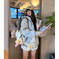 抖音得物高品质秋冬美式高街重磅结构辑明线纹理连帽卫衣外套W111，男装卫衣，电商A486