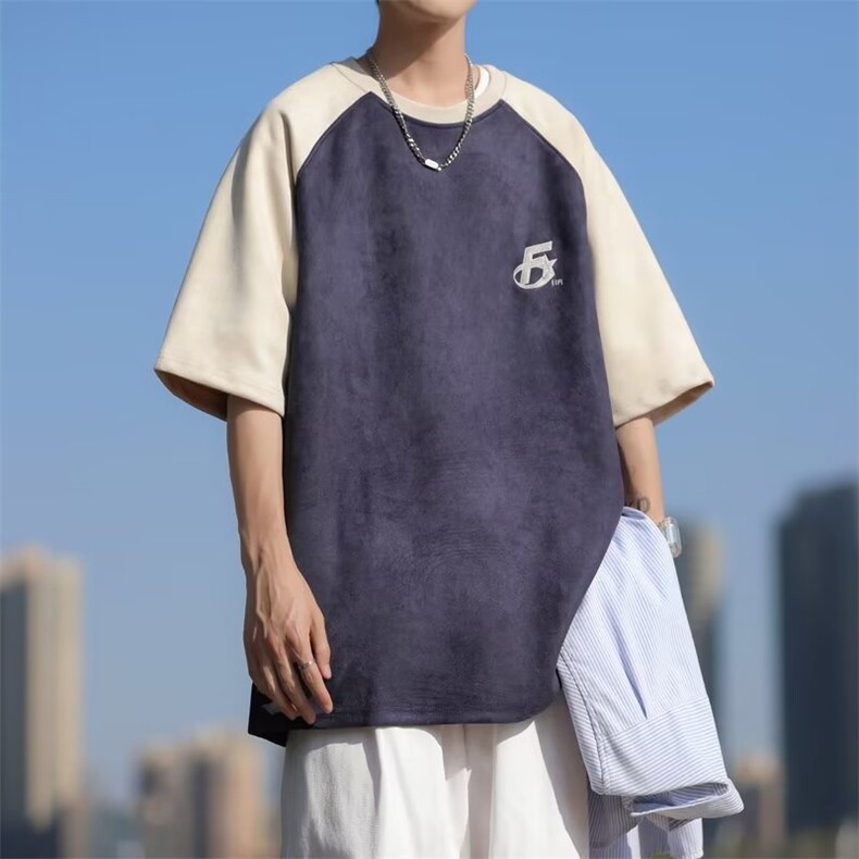 五分袖新款男ins夏季T恤时尚潮牌潮圆领潮流标准青春流行城市风貌,男装T恤,星座716-2