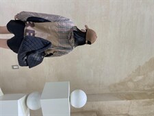 秋季新款套头拼接格子卫衣，女装卫衣/绒衫，88名店