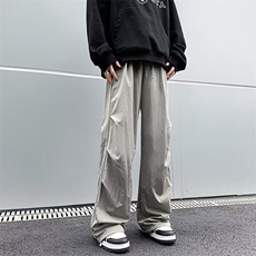 潮工装裤男秋季阔腿冲锋裤子2023新款潮流秋冬休闲长裤K1008，男装休闲裤，星座1116A-1（原606A）