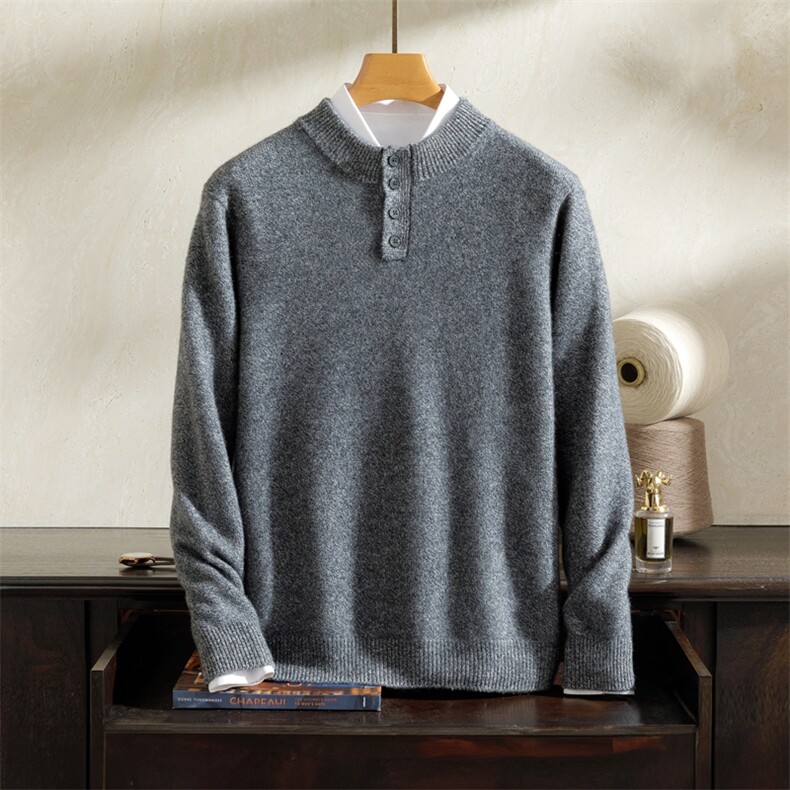 2024秋冬新款羊绒男士半高领拉链羊绒衫男装，男装羊绒套衫，雪贝坊一店