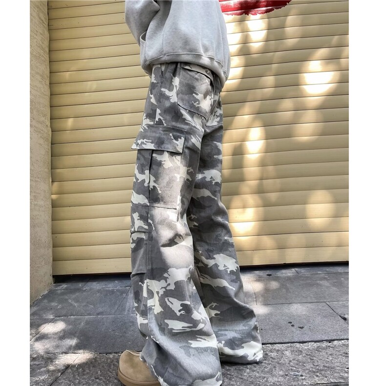 男童宽松迷彩裤春秋款2024新款工装裤男孩长裤女童裤子潮3302/P45,男装工装外套,星座506