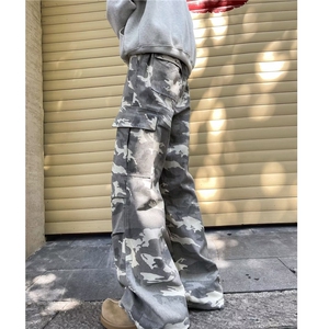 男童宽松迷彩裤春秋款2024新款工装裤男孩长裤女童裤子潮3302/P45图片
