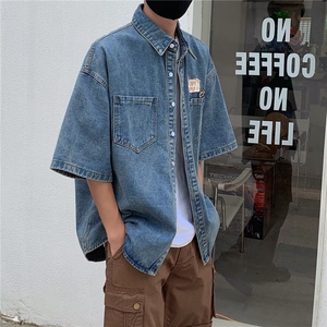 牛仔衬衫男女韩版潮流宽松百搭文艺2025夏季ins外套CY1146-P51图片