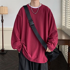 纯色德绒打底T恤D5152-TP25控价39青少年下摆弧度内搭卫衣男，男装卫衣，电商A102-1