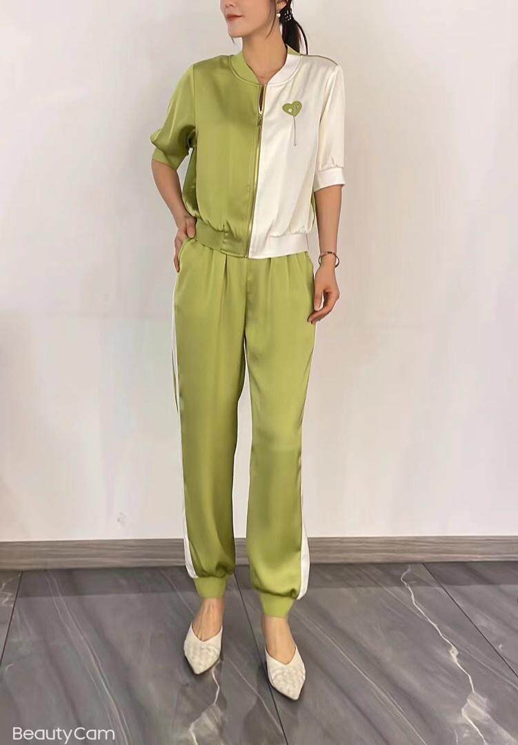 现货醋酸缎套装，女装职业装，伊丽叶