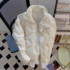 Y133-P88冬季加厚棉服男立领复古菱格压皱设计感痞帅外套面包服，男装棉衣，星座603-2