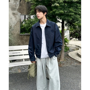 复古男女外套春季翻领休闲慵懒风夹克宽松百搭春秋 J6813图片