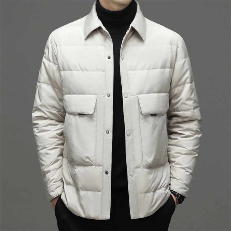 CSYR98207钱塘2020-2冬季厚款商务休闲中年男士翻领羽绒服P165图片