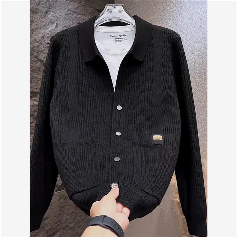 M3895-P65男士针织外套秋季新款青年毛衣外搭简约气质青年纯色,男装针织衫/毛衣,电商D310B