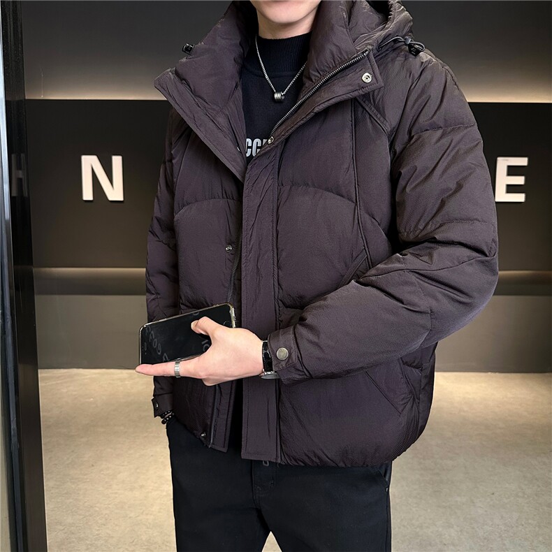 冬季男士连帽加厚羽绒服【标50绒】，男装羽绒服，星座414（原B263）